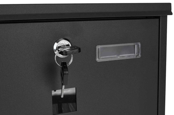 Poštová schránka 34 x 30 x 10 cm, čierna, GEKO 6