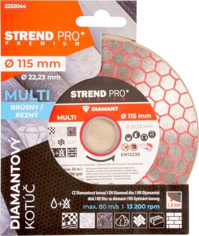 Kotúč Strend Pro Premium, 115 mm, hexagonal, diamantový, rezný, multi