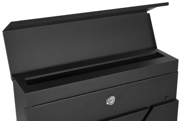 Poštová schránka 36,5 x 36,5 x 10 cm, čierna, GEKO 4