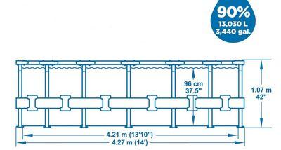 Bazén Bestway® Steel Pro MAX, 56950, kartušová filtrácia, rebrík, plachta, 427x107 cm 5