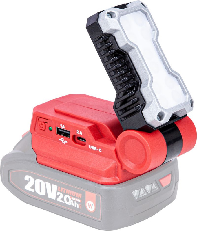 Svietidlo Worcraft CUA-S20Li ShareSYS, USB adaptér, 20V, Li-ion, 400 lm, 5w 2