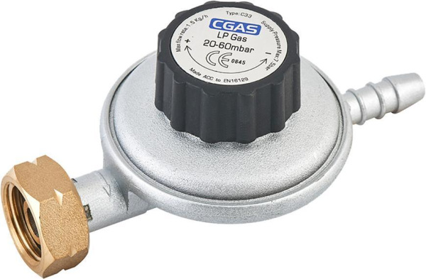 Regulátor plynu CGAS C33G02, 20-60 mbar, 10 mm, nastaviteľný