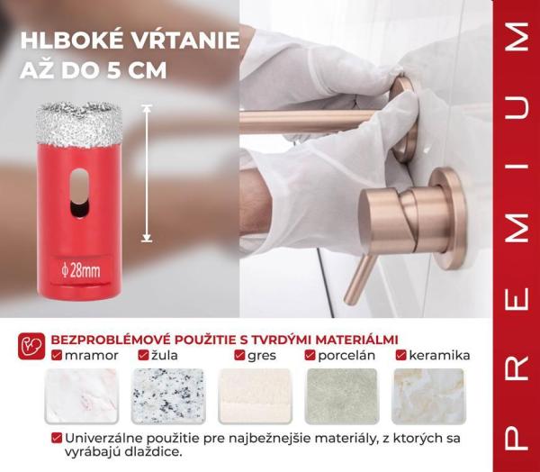 Vyrezávač Strend Pro Premium DCB11, 28 mm, M14, korunka, diamant, professional 3