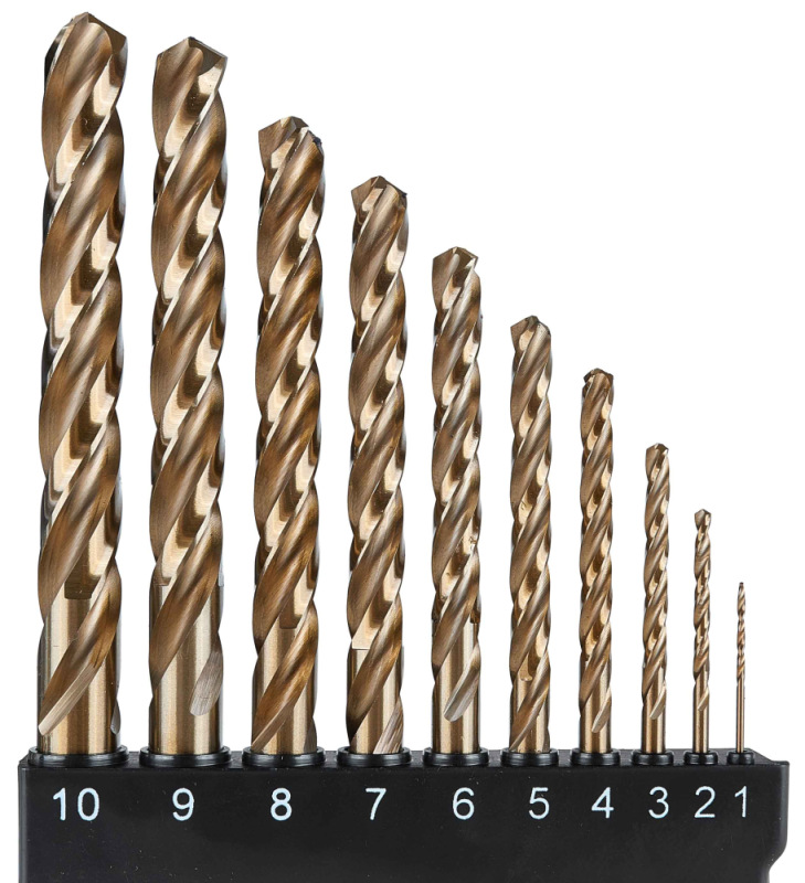 Sada kobaltových vrtákov do kovu 10-dielna, 1,0-10,0 mm, TVARDY 3