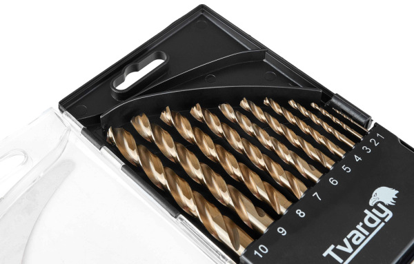 Sada kobaltových vrtákov do kovu 10-dielna, 1,0-10,0 mm, TVARDY 2