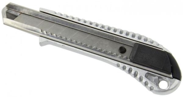 Nôž s ulamovacou čepeľou 18 mm, kovový s tlačítkom Profi, GEKO