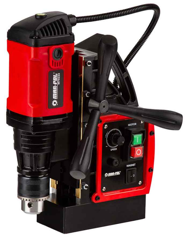 Vŕtačka s magnetickým stojanom 1480 W, sila upnutia 11 500 N, regulácia otáčok, MAR-POL