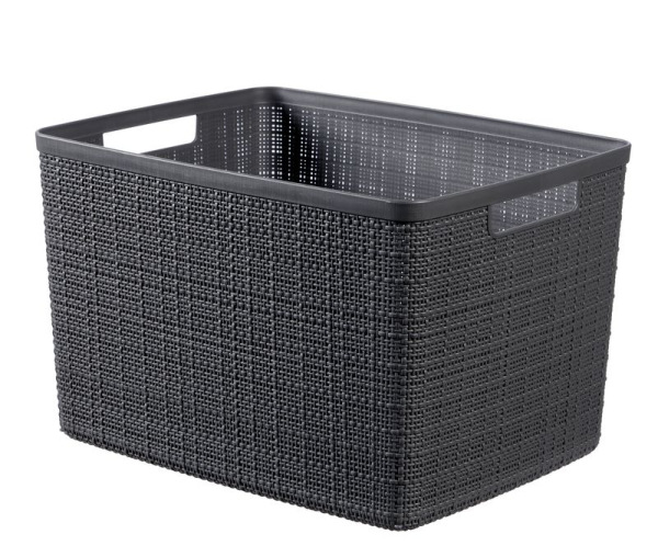Kôš Curver® JUTE L, 20 lit., tmavosivý, 28x36x23 cm