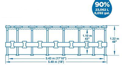 Bazén Bestway® Steel Pro MAX, 56462, kartušová filtrácia, rebrík, plachta, 549x122 cm 5