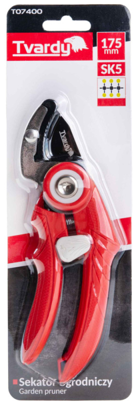 Záhradnícke nožnice 175 mm, zubaté ostrie, japonská oceľ SK5, teflón, TVARDY 10