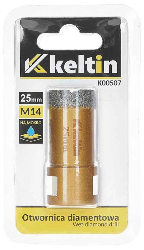 Vrták diamantový korunkový, závit M14 do uhlovej brúsky priemer 25 mm, GEKO 1