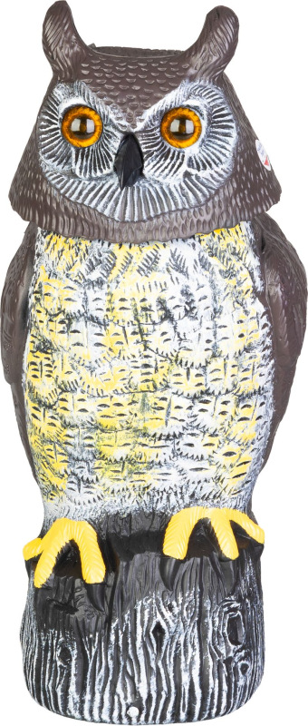 Plašič vtákov Strend Pro, sova, solárna, USB, otočná hlava, zvuk, svietiacé oči 1