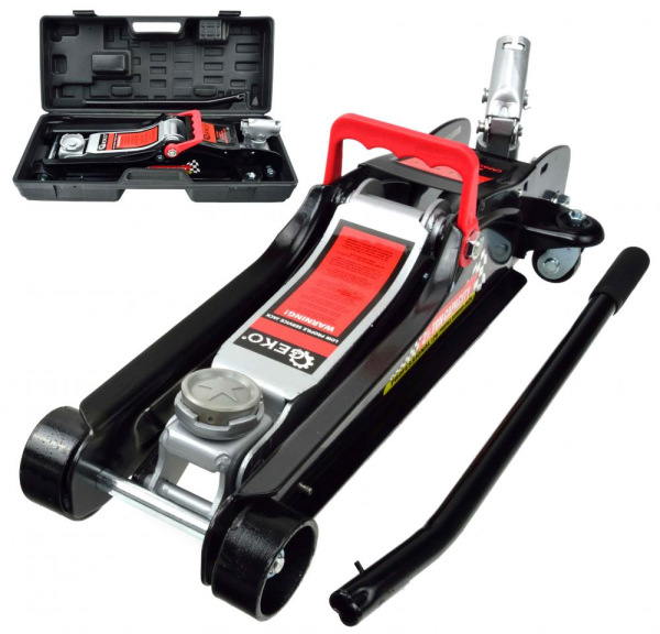 Zdvihák hydraulický pojazdný nízky 2.500 kg, 85-380 mm, GEKO