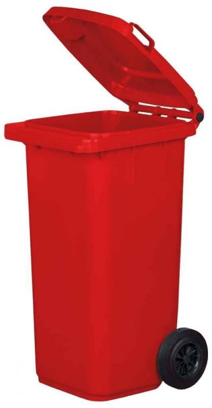 KUKA - nádoba na odpad 120 l, plastová červená