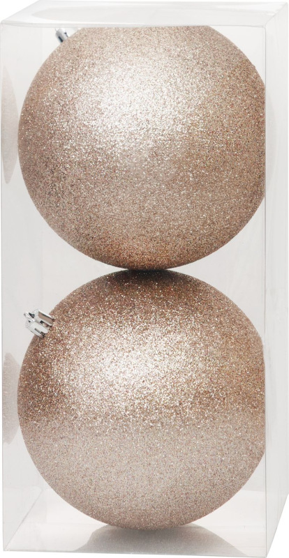 Gule MagicHome Vianoce, 2 ks, šampaň, na vianočný stromček, 12 cm