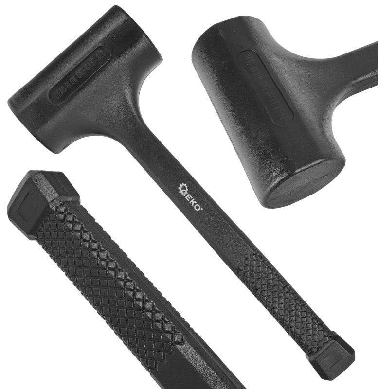 Gumené kladivo bez spätného rázu, priemer 65 mm, hmotnosť 1350 g, GEKO 1