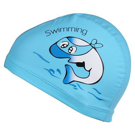Merco Dolphin detská plavecká čiapka svetlo modrá