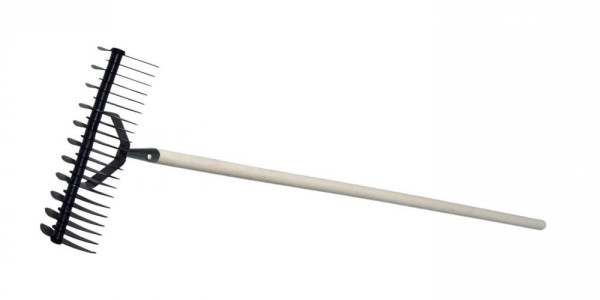Hrable na mach kovové s drevenou násadou 150 cm