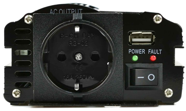 Menič napätia, vstup 12V/ výstup 230V, trvalý výkon 250W/nárazový výkon 500W, GEKO 4