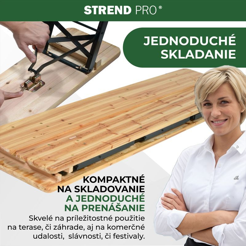 Set pivný DORTMUND Standard3, stôl 175x46x77 cm, 2x lavica 175x23x47 cm, drevo 25 mm 3