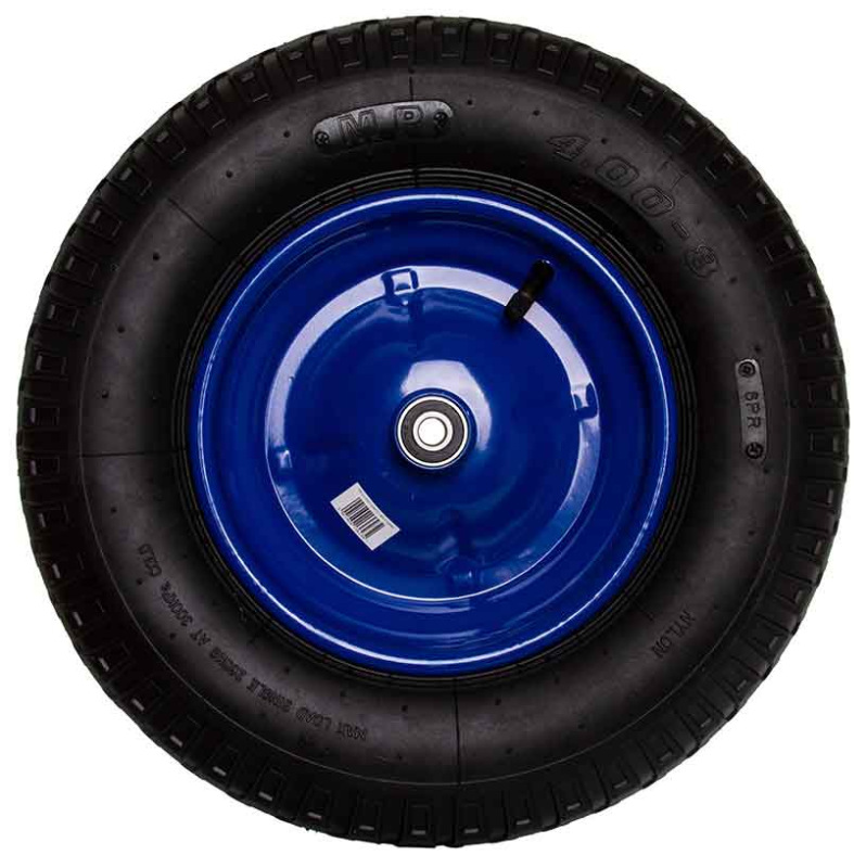 Nafukovacie koleso s ložiskami priemer 40 cm, otvor 10 mm, modré s oskou 1