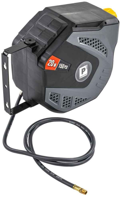 Samonavíjací závesný bubon s hadicou na vzduch, 8 x 12 mm, dĺžka 20 m, POWERMAT 15