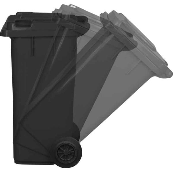 KUKA - nádoba na odpad 120 l, plastová čierna
