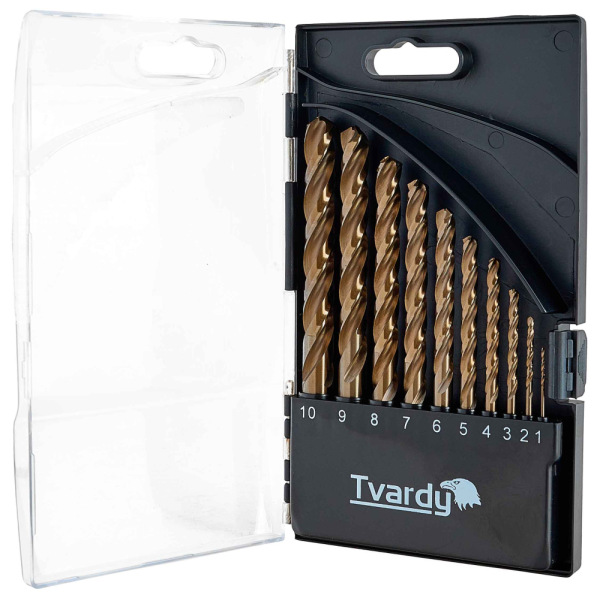 Sada kobaltových vrtákov do kovu 10-dielna, 1,0-10,0 mm, TVARDY 1