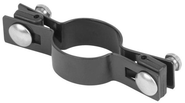 Objímka Strend Pro EUROSTANDARD, 48 mm, priebežná, antracit, Zn+PVC, RAL7016, na okrúhly stĺpik 1