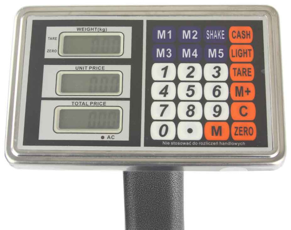 Plošinová digitálna váha do 150 kg, plocha váženia 30 x 40 cm, DAKOTA 6