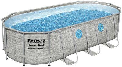 Bazén Bestway® Power Steel™, Vista Series, 56716, 5,49x2,74x1,22 m, kartušová filtrácia, rebrík, pla