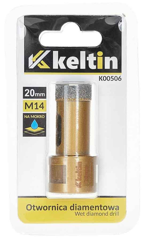 Vrták diamantový korunkový, závit M14 do uhlovej brúsky priemer 20 mm, GEKO 2
