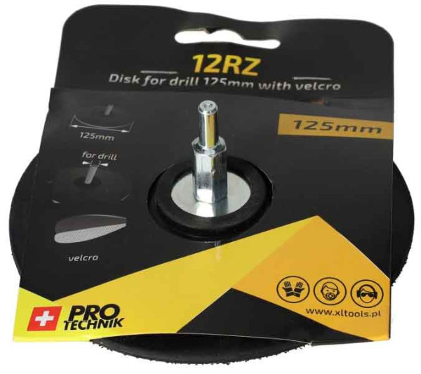 Kotúč unášací do vŕtačky 125 mm na suchý zips, XL-TOOLS 2