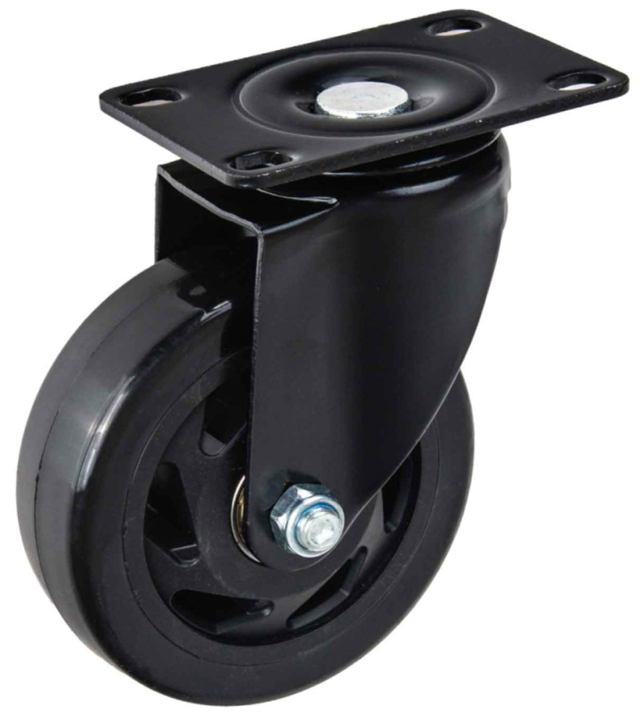 Sada 4 otočných koliesok 100 mm, nosnosť 120 kg - 2 kolieska s brzdou, GEKO 2