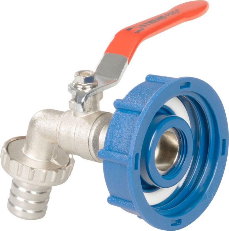 Sada Strend Pro, ventil 3/4" + plastová redukcia 60 mm + výpust 1", na IBC nádrž,, Pozink 1