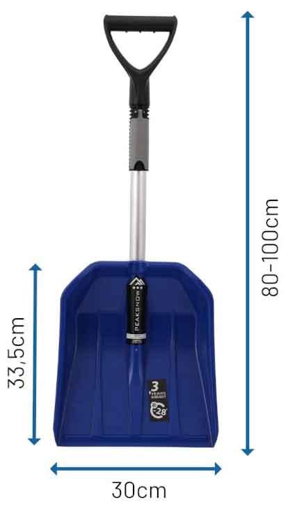 Lopata na sneh do auta, skladacia, plastová 30 x 98 cm s hliníkovou násadou, XL-TOOLS 7