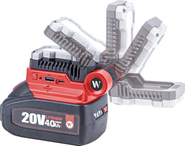 Svietidlo Worcraft CUA-S20Li ShareSYS, USB adaptér, 20V, Li-ion, 400 lm, 5w 3