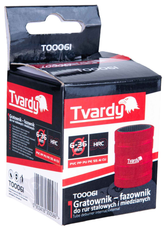 Odhrotovač-zrážač hrán pre oceľové a medené rúry 6-36 mm, TVARDY 6