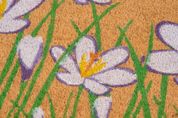 Rohožka MagicHome, pred dvere, Flowers, kokos/pvc, 45x75 cm 2