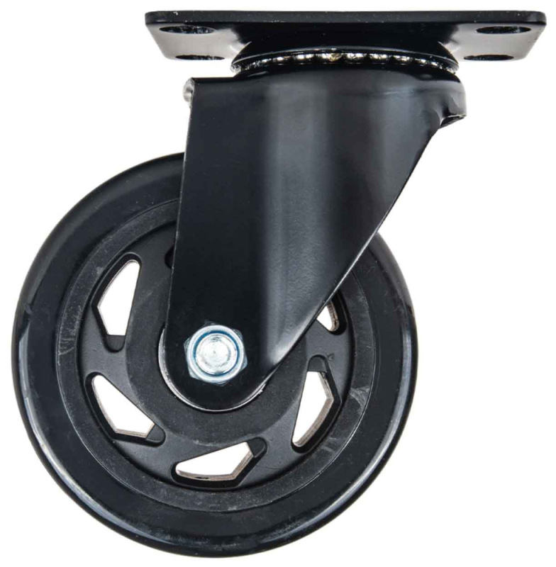 Sada 4 otočných koliesok 100 mm, nosnosť 120 kg - 2 kolieska s brzdou, GEKO 4