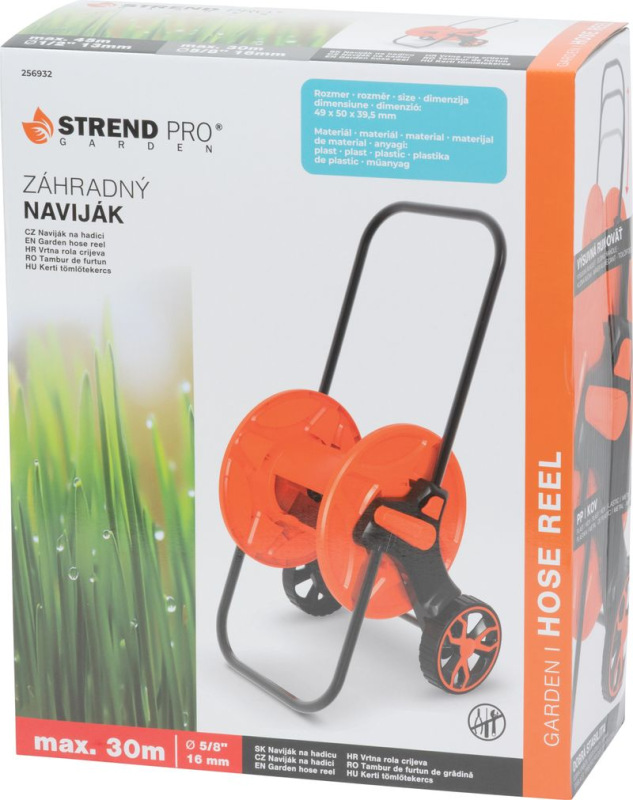 Navíjač Strend Pro Garden, na záhradnú hadicu, max. 45 m, 1/2", vozík 10
