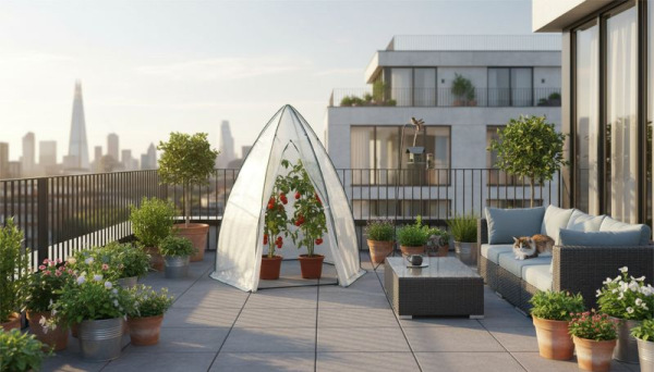 Parenisko Strend Pro Greenhouse, fólia, ihlan, 1600x1600x1800 mm, fóliovník 3