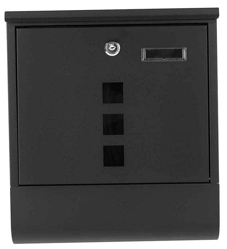 Poštová schránka 34 x 30 x 10 cm, čierna, GEKO 5