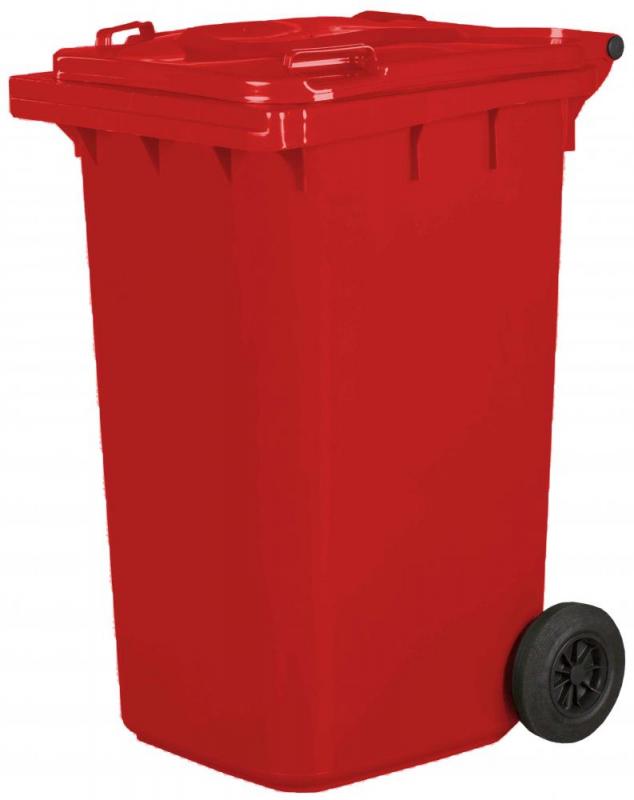 KUKA - nádoba na odpad 240 l, plastová červená