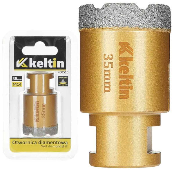 Vrták diamantový korunkový, závit M14 do uhlovej brúsky priemer 35 mm, GEKO 2