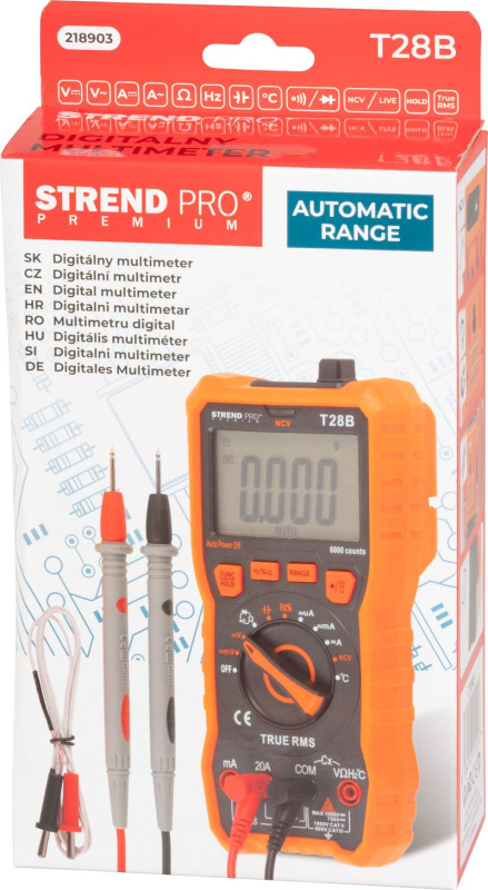 Multimeter Strend Pro Premium, digitálny, 1000A, 20A, 4xAAA 1