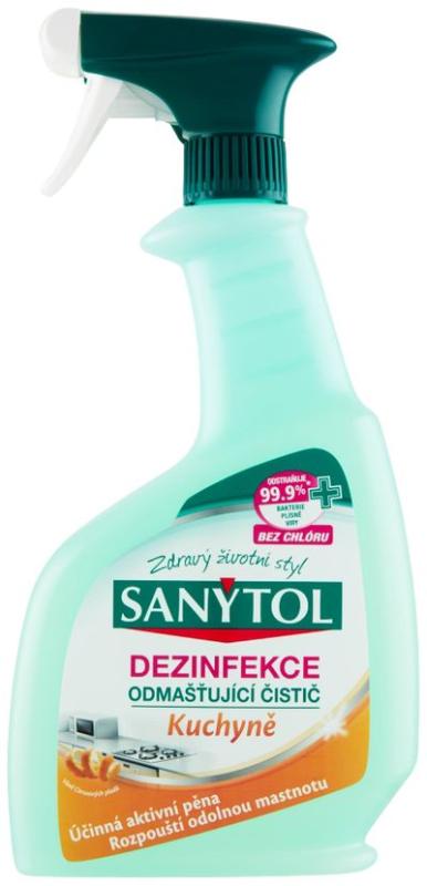 Dezinfekcia Sanytol, odmasťujúci čistič, do kuchyne, citrusové plody, 500 ml