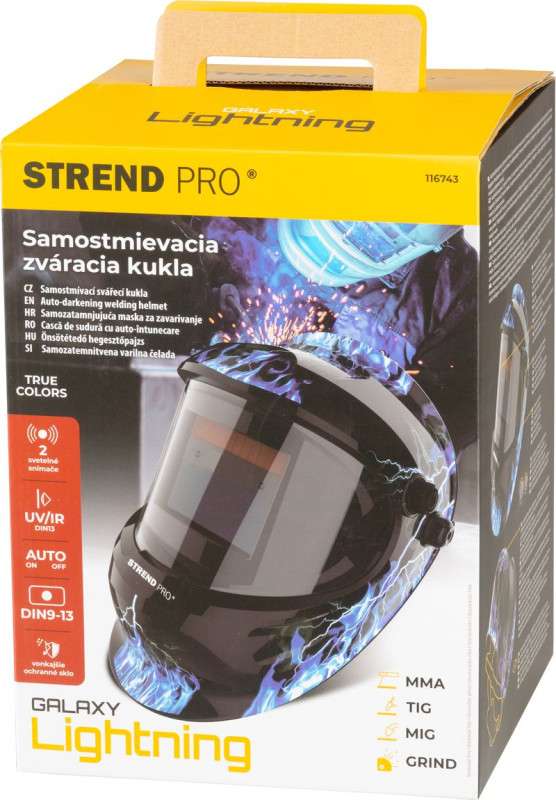 Kukla zváračská Strend Pro Galaxy Lightning, AutoDark, samostmievacia 1