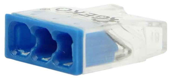 Rýchlospojkový elektrický konektor 3 x 0,5-2,5 mm2, GEKO