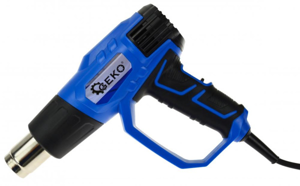 Teplovzdušná pištoľ 2.000 W, 4 dýzy, 2 stupne teploty, 350/550 C°, ochranný kryt, GEKO 1